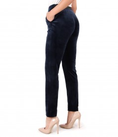 Elastic velvet pants