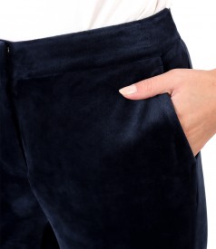 Elastic velvet pants