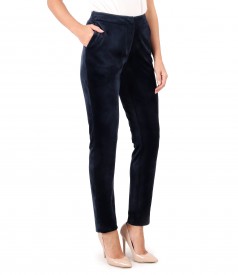 Elastic velvet pants