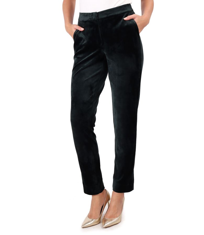 Elastic velvet pants