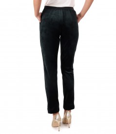 Elastic velvet pants