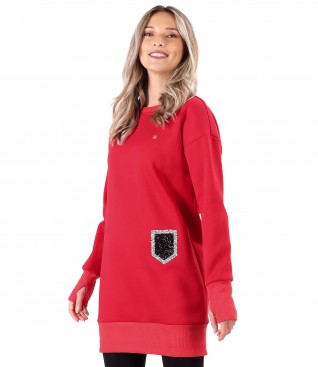 Sweatshirt dress made of thick cotton