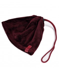 Neckband-cap made of soft elastic velvet