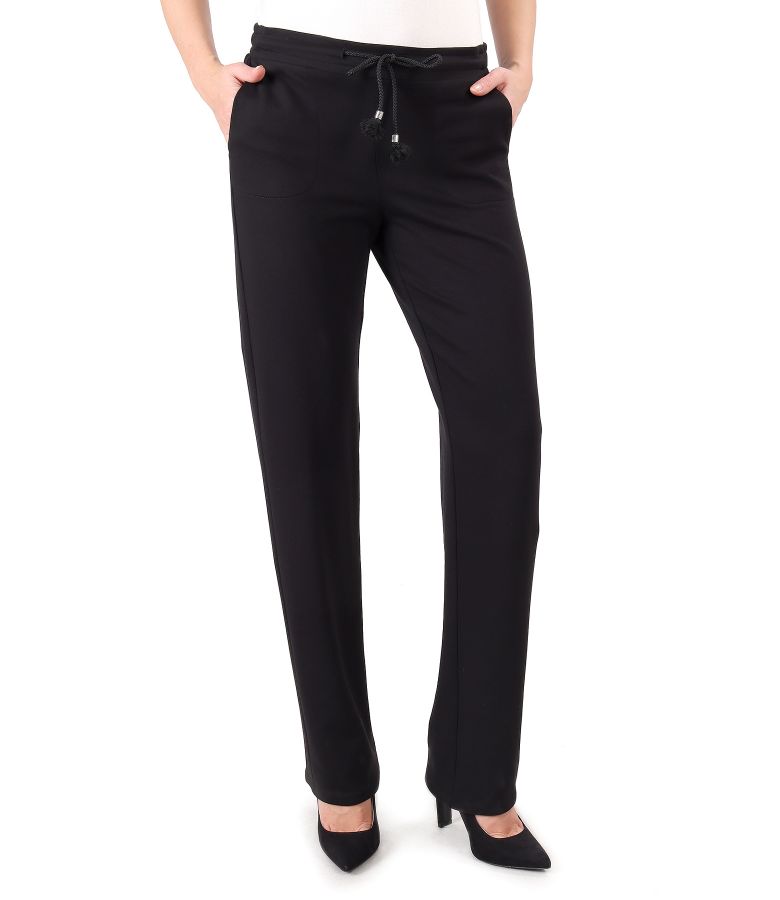 Casual pants made of thick elastic jersey