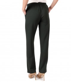 Casual pants made of thick elastic jersey