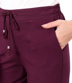 Casual pants made of thick elastic jersey