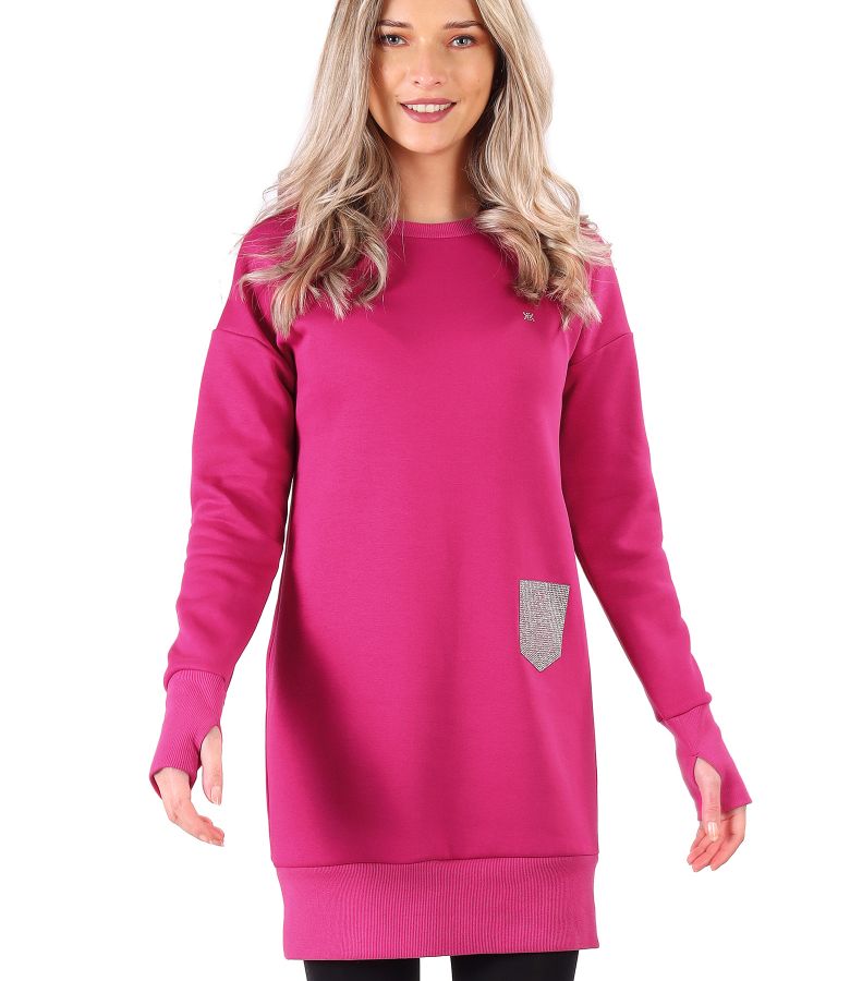 Sweatshirt dress made of thick cotton