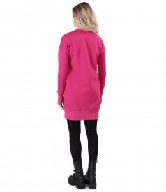 Sweatshirt dress made of thick cotton