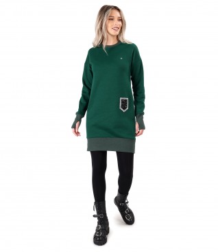 Sweatshirt dress made of thick cotton