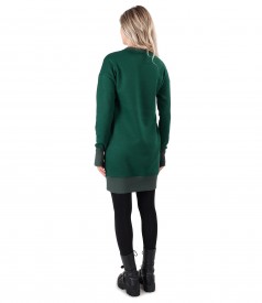 Sweatshirt dress made of thick cotton