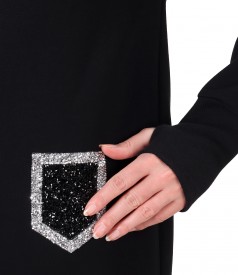 Sweatshirt dress made of thick cotton