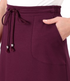 Casual skirt made of thick elastic jersey