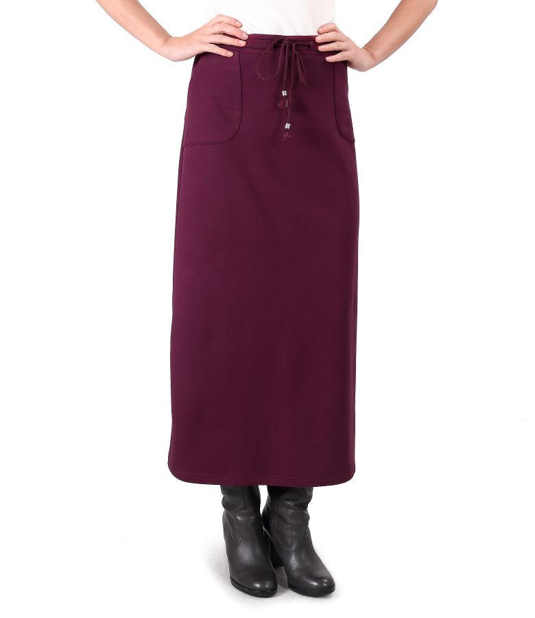 Casual skirt made of thick elastic jersey