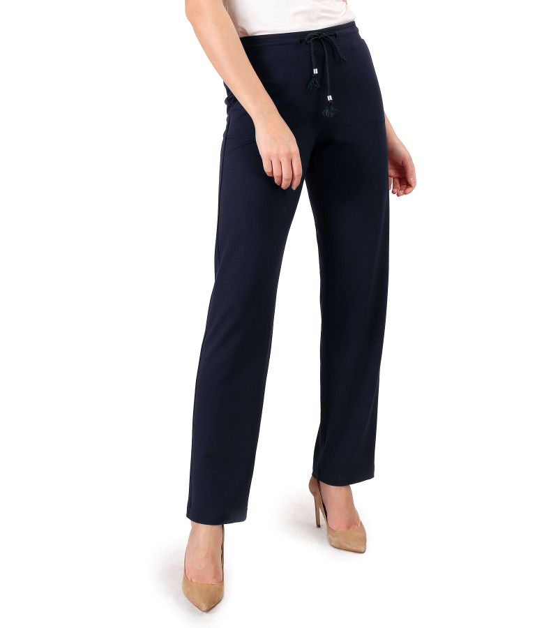 Casual pants made of thick elastic jersey