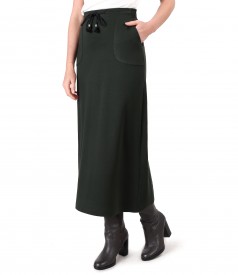 Casual skirt made of thick elastic jersey