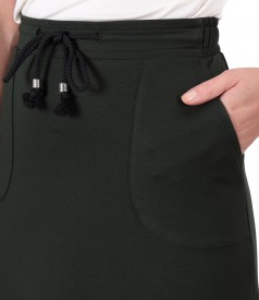 Casual skirt made of thick elastic jersey