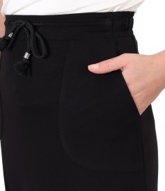 Casual skirt made of thick elastic jersey