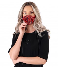 Reusable printed velvet mask