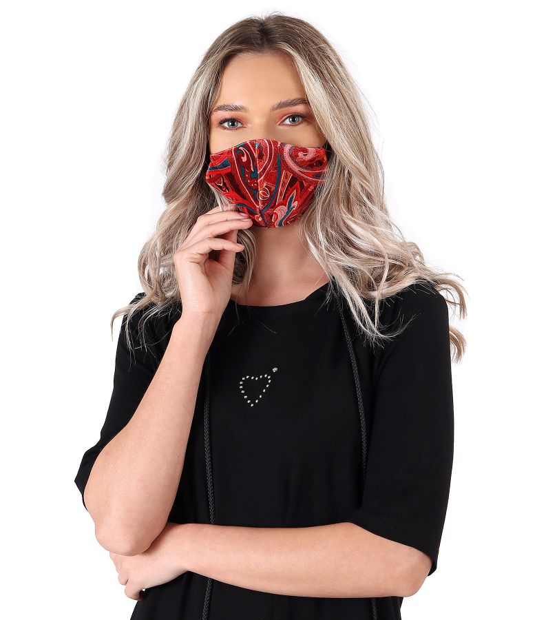 Reusable printed velvet mask