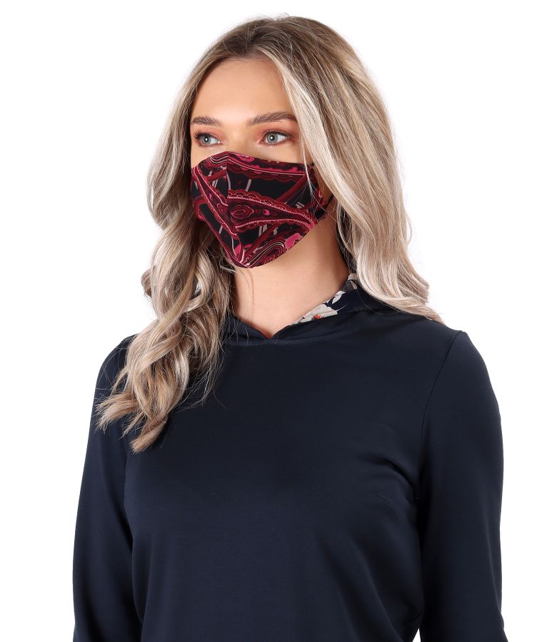 Reusable printed veil mask