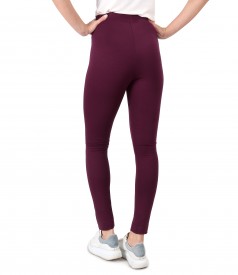 Elastic jersey leggings