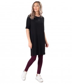 Elastic jersey casual dress