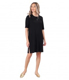 Elastic jersey casual dress