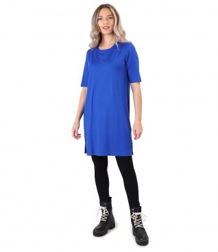 Elastic jersey casual dress