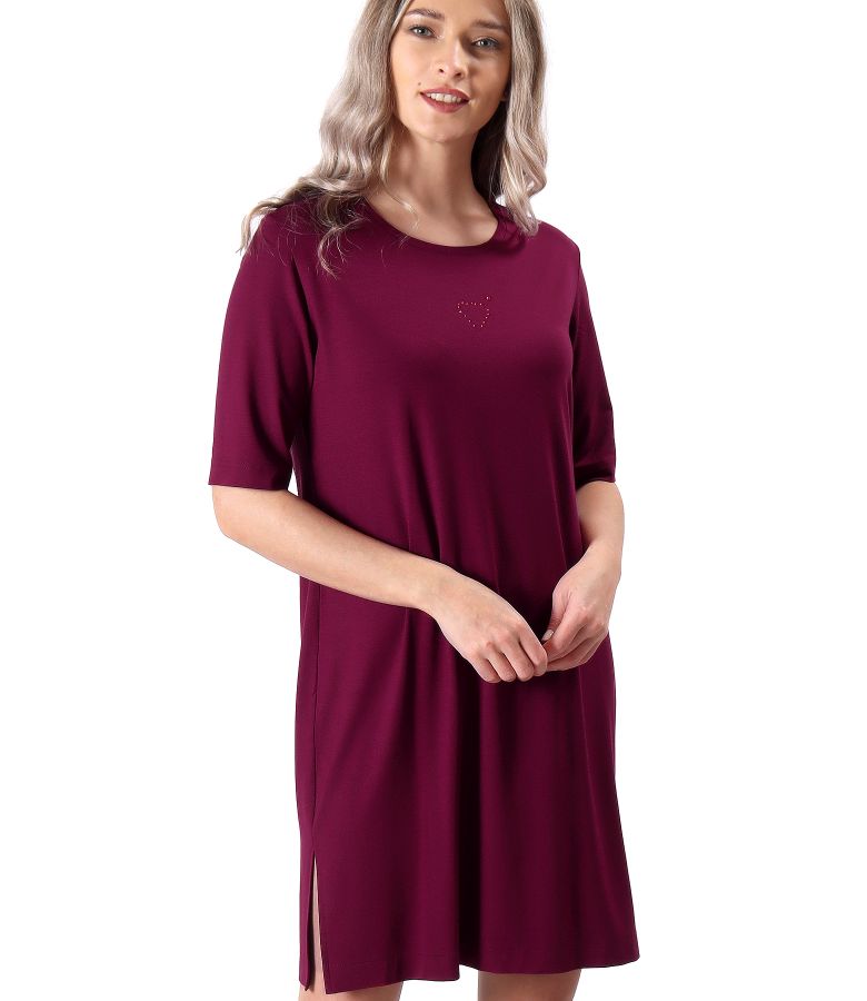 Casual dress made of elastic jersey red YOKKO