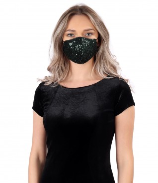 Reusable mask with reversible sequins