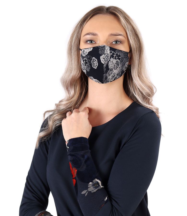 Reusable printed viscose mask