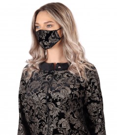 Reusable printed velvet mask