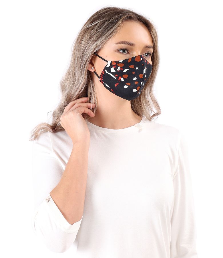 Reusable printed viscose mask