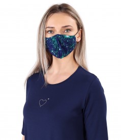 Reusable printed veil mask