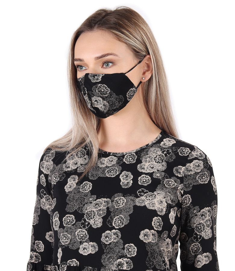 Reusable printed viscose mask