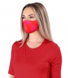 Reusable printed satin mask