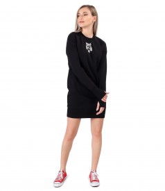 Sweatshirt dress made of cotton