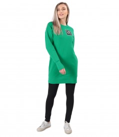 Sweatshirt dress made of cotton