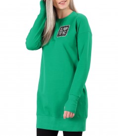 Sweatshirt dress made of cotton