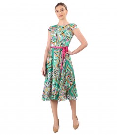 Elegant printed viscose dress