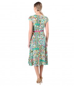 Elegant printed viscose dress