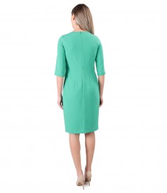 Office dress with zipper on the front