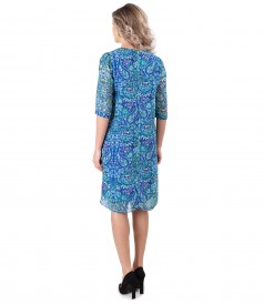 Casual veil dress with floral print
