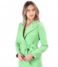 Office jacket with waist cord