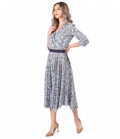 Viscose dress printed with paisley motifs