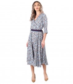 Viscose dress printed with paisley motifs