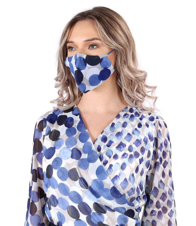 Reusable printed veil mask