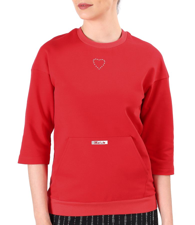 Cotton sweatshirt with front pocket