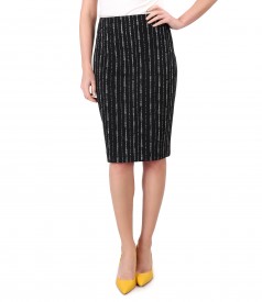 Tapered skirt made of thick elastic jersey