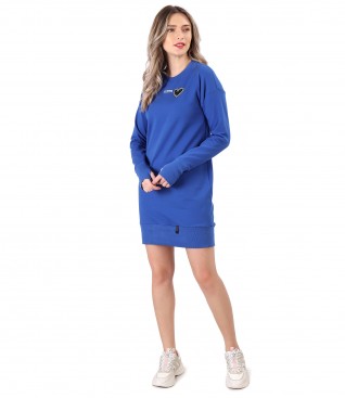 Sweatshirt dress made of cotton